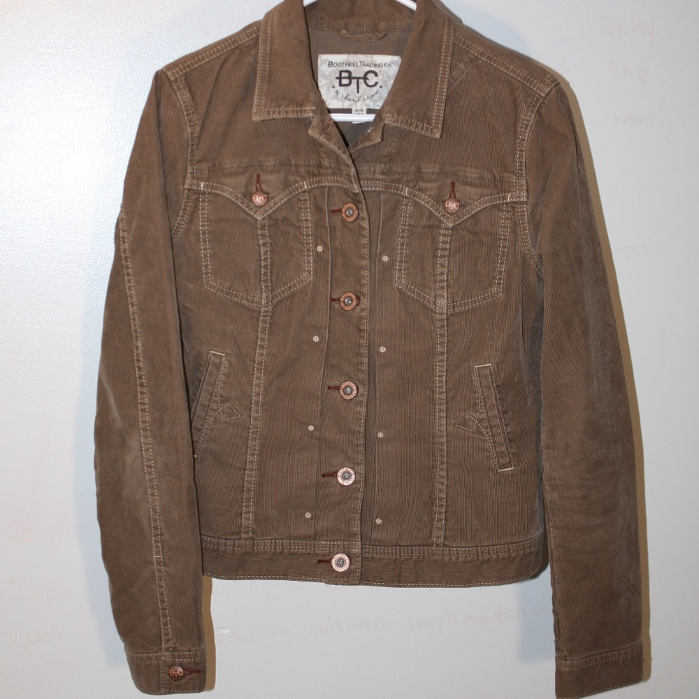 Brown Corduroy Western Style Jean Jacket